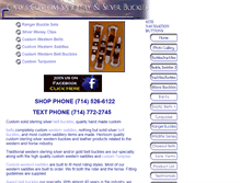 Tablet Screenshot of garyscustomsaddleryandsilver.com